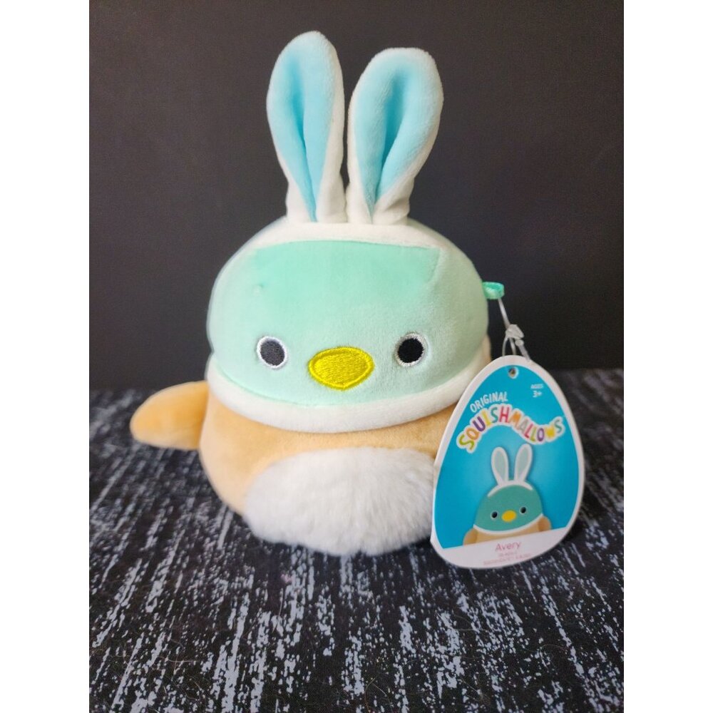 Squishmallows Avery Easter Duck with Bunny Ears 5 in NWT